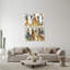 «Abstract Fashion Watercolor Modern Brown», ensemble de 2 impressions sur toile tendue-72385820