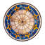 Victorian Fleur-De-Lis Medallion Stained Glass Window