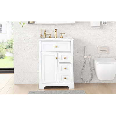 Meuble-lavabo avec lavabo et 3 tiroirs de rangement