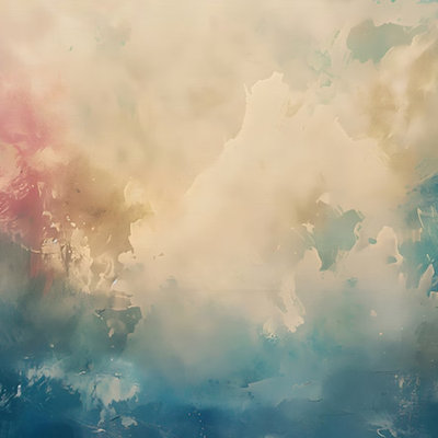 Ethereal Watercolor Sky Mural