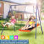 Heavy Duty Swing Set with 2 Seat, 440lbs Capacity