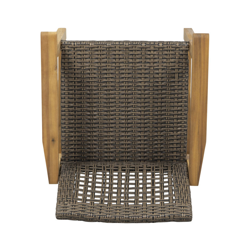 Ensemble de chaises de patio en bois d'acacia et d'osier Hampton l 26,25 po x P 23,75 po x H 33,75 po Hampton