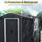 Outdoor Metal Storage Shed 8Ft By 4Ft - Black And White, With Galvanized Panels, Tilted Roof To Rust Damage, Lockable Door, Air Vents, Comes Foundation, Anchors, Hooks, Shelf, Lock, Gloves X Unit-124311350