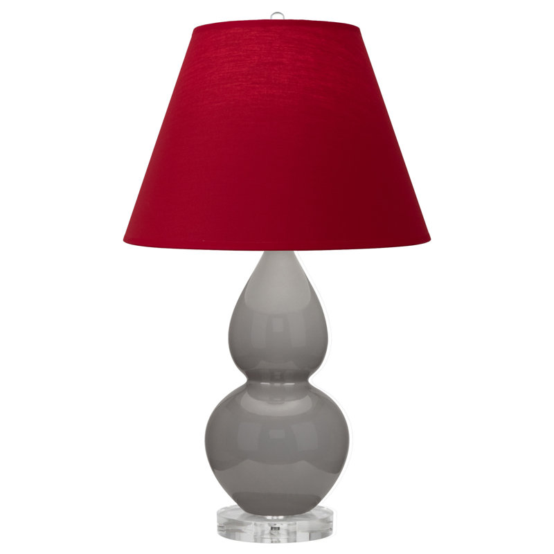 Petite lampe d'appoint à double gourde, Rouge, Taupe fumé