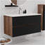 Meuble-lavabo mural 36 po en chêne brut avec lavabo intégré en céramique avec trop-plein, grand meuble-lavabo flottant de rangement pour salle de bain moderne, pré-assemblé-775879679-775879678