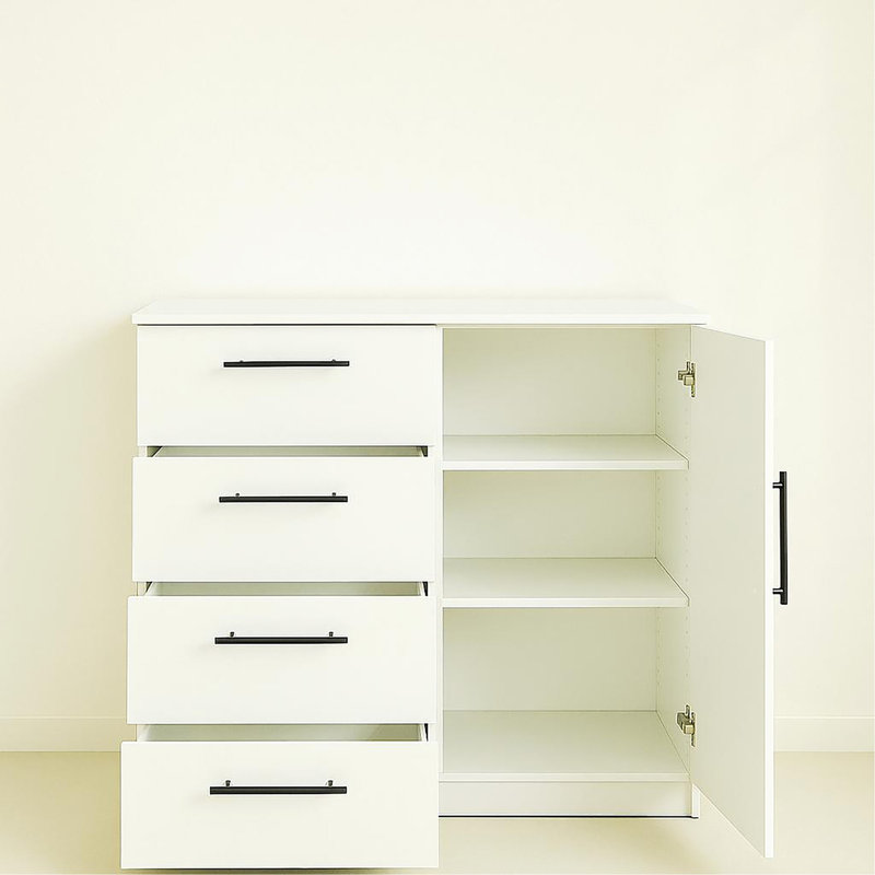 Commode Robin en blanc, Blanc