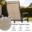 5-piece Patio Dining Set With Umbrella Hole, Stackable PVC-coated polyester Chairs