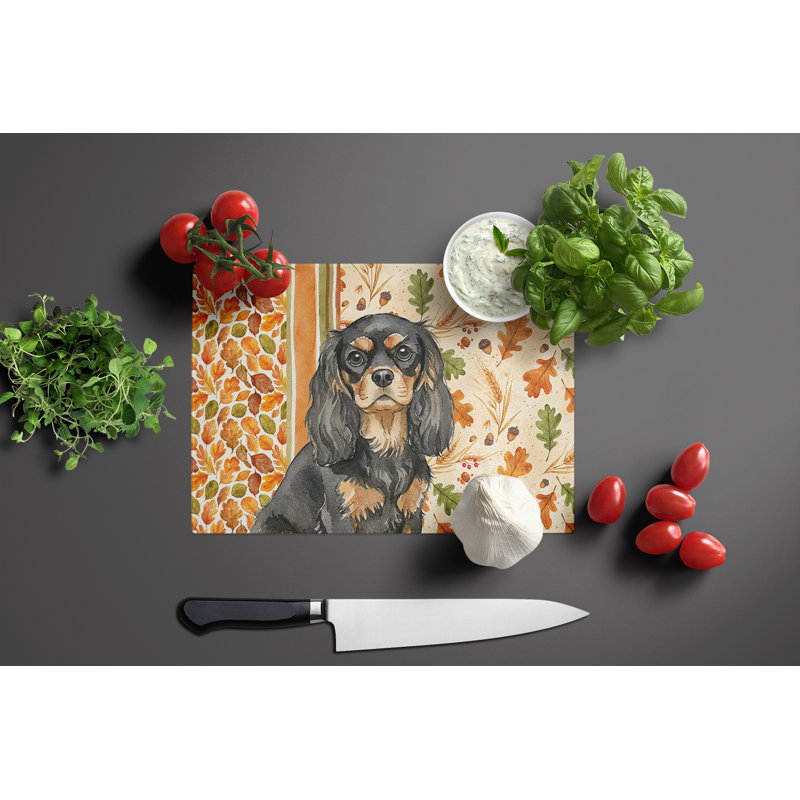Planche à découper en verre Black and Tan Cavalier Spaniel