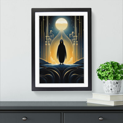 Penguin Art Deco - Framed Print