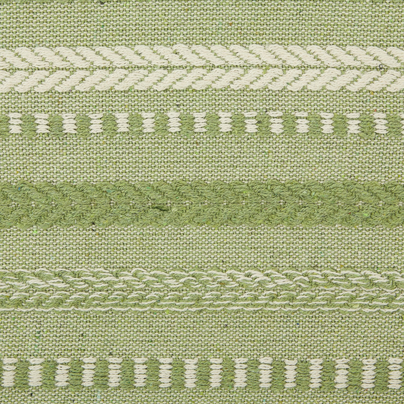 Leore Striped 100% Cotton Table Runner, 72" x 15", Sage