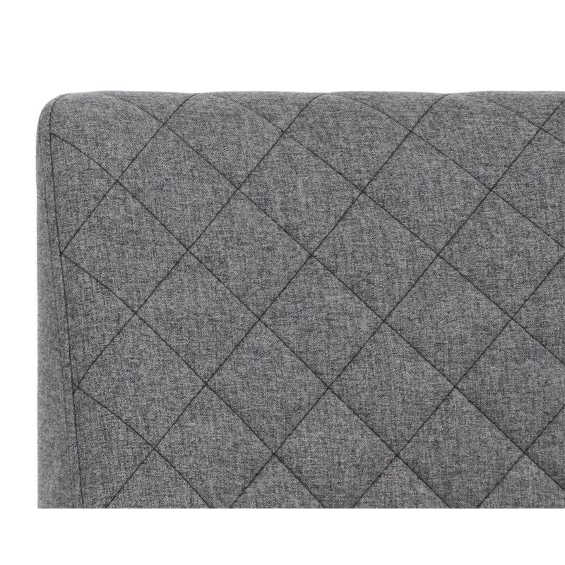 5West Upholstered Stool with Metal Frame, Dark Gray Performance Basketweave, Counter Stool (26" Seat Height)