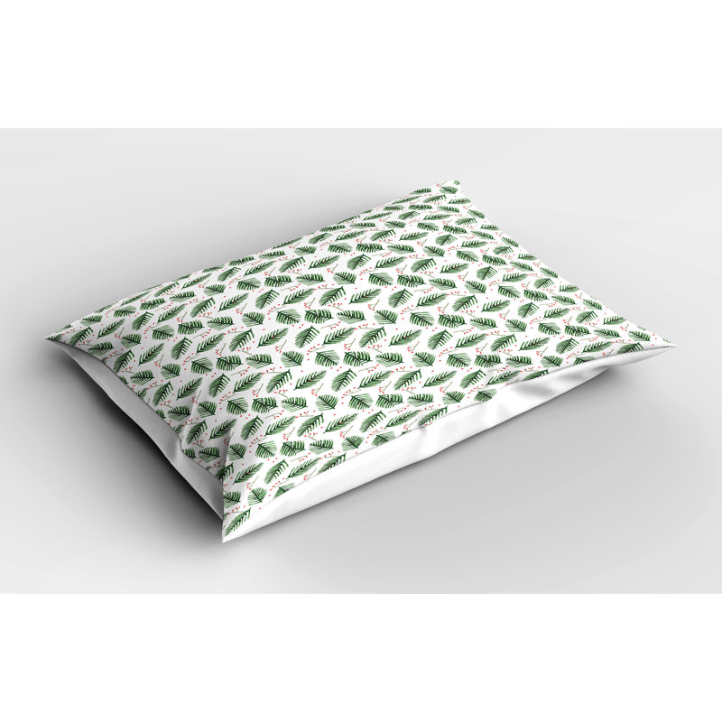 Ensemble de 2 taies décoratives pour arbre de Noël Ambesonne vert et blanc, H 20 po x l 30 po