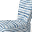 Chaise rembourrée rayée bleu et blanc-1274347247