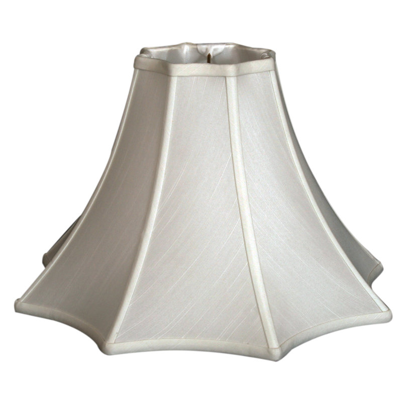 Silk Bell Lamp Shade, 9.5" H x 14" W x 14" D, Eggshell
