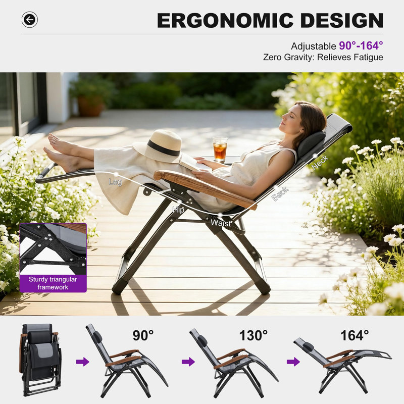 Oversized Outdoor Reclining Chair - Thumbnail 2