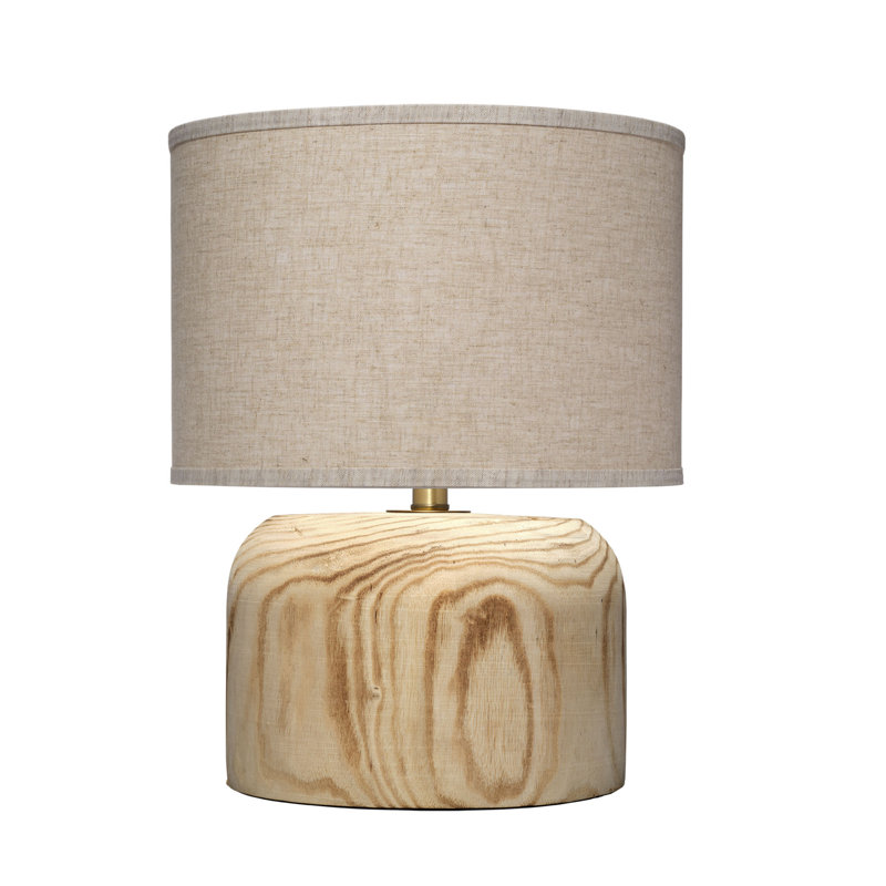 Timber Table Lamp with Linen Shade