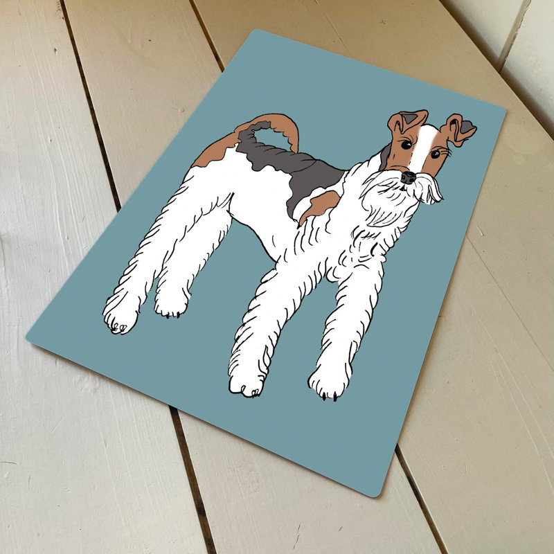 Fox Terrier Dog Pet Metal Wall Décor, 25cm H x 20cm W