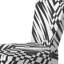 Chaise d'appoint rembourrée à motif géométrique noir et blanc