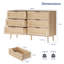 Armoire 6 tiroirs Oak