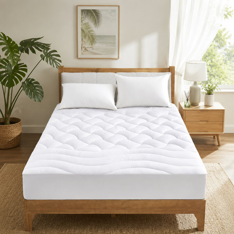 Protège-matelas imperméable et rafraîchissant d'été lavable à la machine, Grand lit