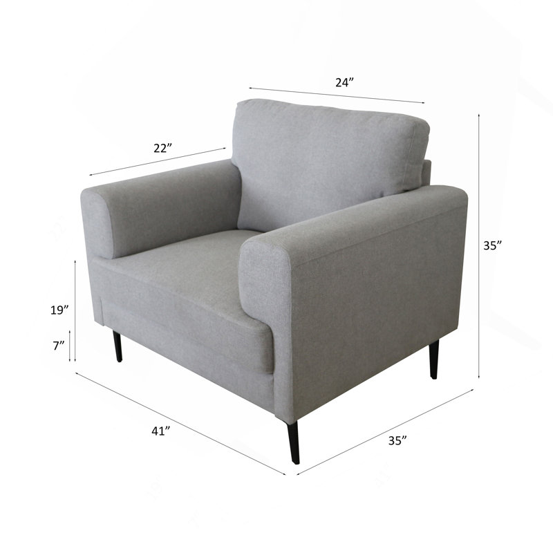 Chaise en lin gris clair
