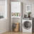 Freestanding Over-The-Toilet Storage Rack And Cabinet-1052208056
