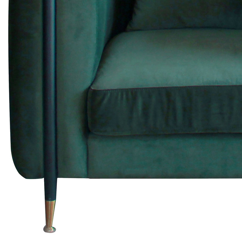 Fauteuil large en velours 30,09 po Liannah