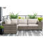 Canapé modulaire d'extérieur de 102 po de largeur, modulaire réversible résistant aux intempéries, coussins de dossier de 7 po, housses amovibles, canapé modulaire de patio large sans assemblage requis avec siège réversible entièrement assemblé et confortable,