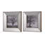 Cadre photo rétro argent S / 2, 15 x 15 po