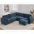 6 - Piece 120.8" Teddy Corner Sectional Sofa Modular Cloud Couch with Ottoman and Storage Side Table-122897454