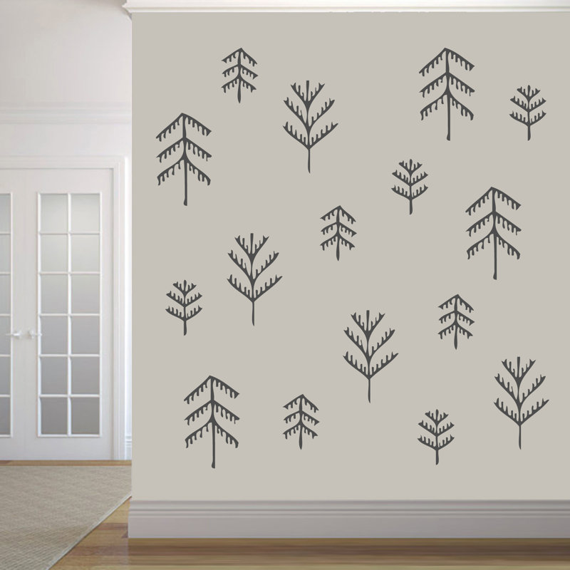 Bartee Abstract Wall Decal, Dark Gray