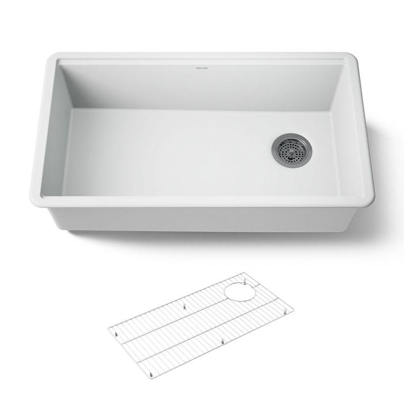 Billings 32-1/2 In. Undermount Single-Bowl Kitchen Sink, White