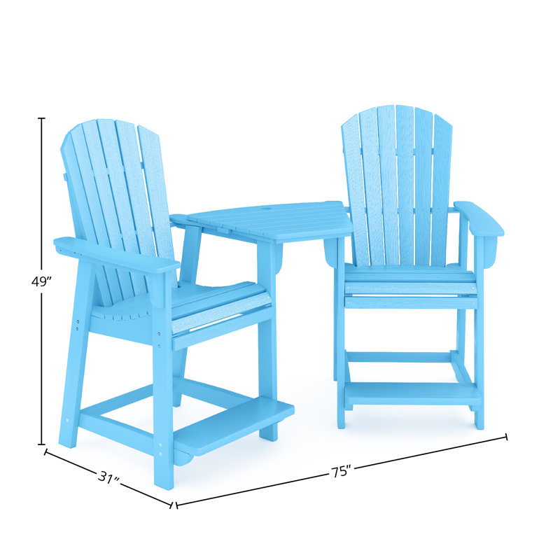 Banc d'extérieur Eberle Ocean View, Bleu d'été