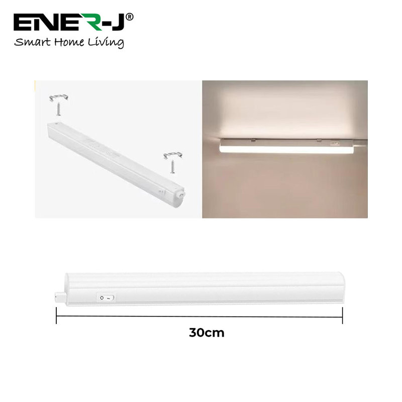 Ener - J T5 LED Linear Batten Light 120cm CCT Switchable 20W