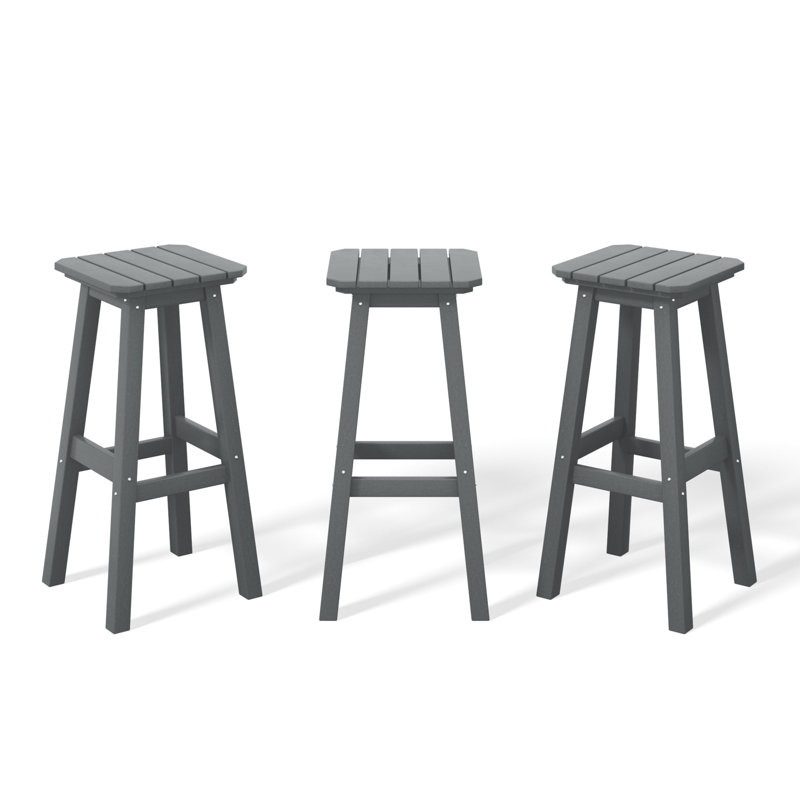 Laguna 29" Square Bar Stool, Gray