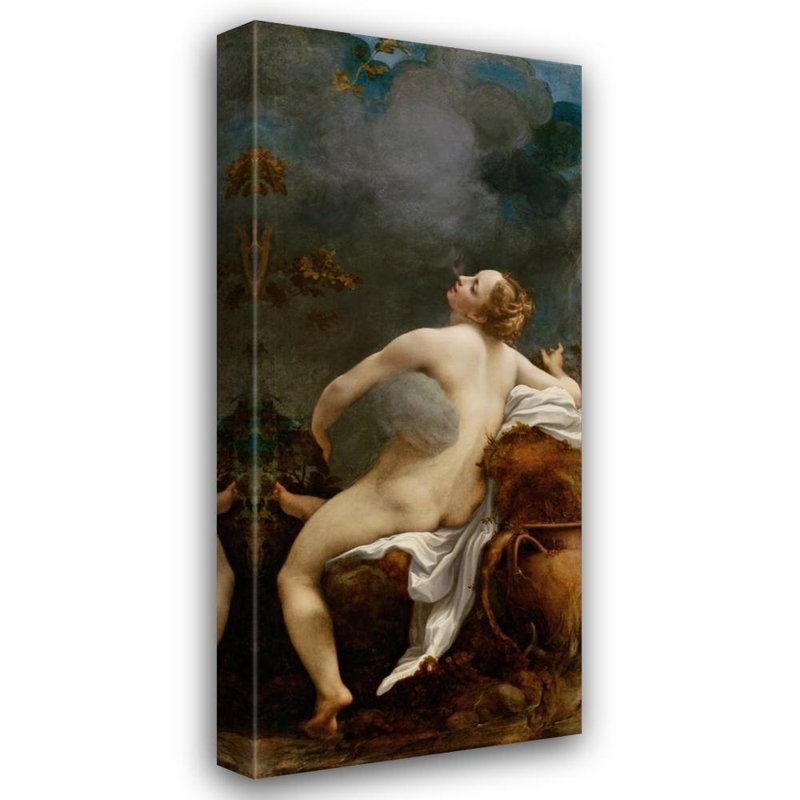 «Jupiter and Io» par Correggio - Art mural sur toile tendue avec châssis, H 24 po x l 17 po