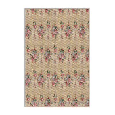 Tapis brun/gris à motifs