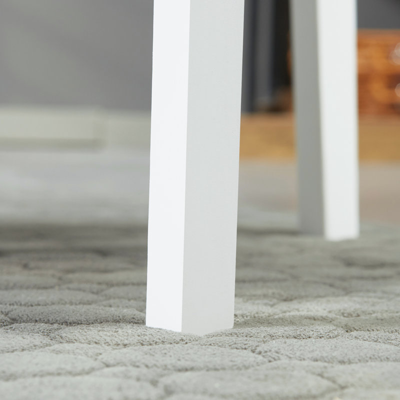 Danaysy 45cm H Solid Wood Slat Back Side Chair, White/Grey