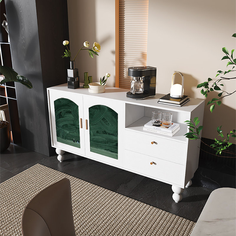 Buffet 59,1 po, Blanc/vert