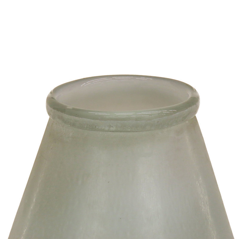 Handmade Glass Table Vase, 13" x 10" x 10", White