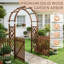Tonnelle de jardin en bois brun clair 7,1 pi x 4,5 pi avec barrière