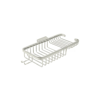 Deltana WBR1051HU14 Wire Basket 10-3/8", Rectangular Deep & Shallow, With Hook in Polished Nickel