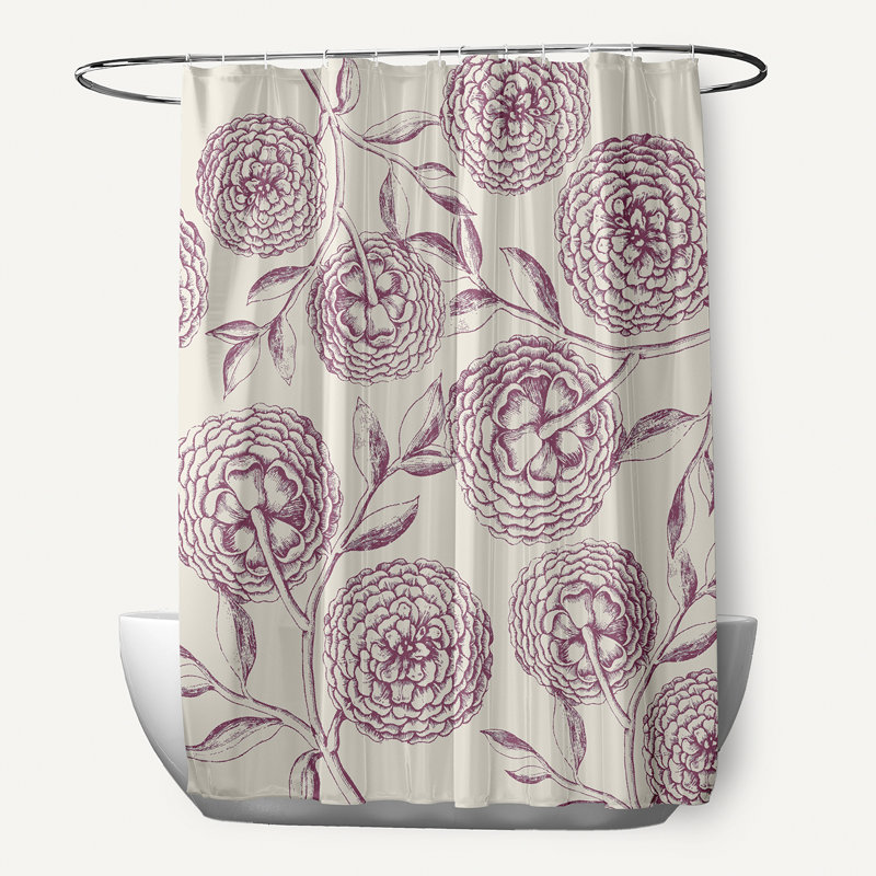 Rideau de douche simple Slezak, Mauve