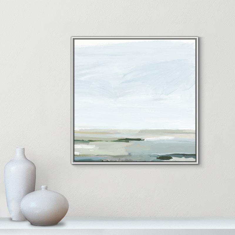 Catrena Pure Stillness - Cadre flottant, reproduction d'art sur toile, H 31,5 po x l 31,5 po, Blanc