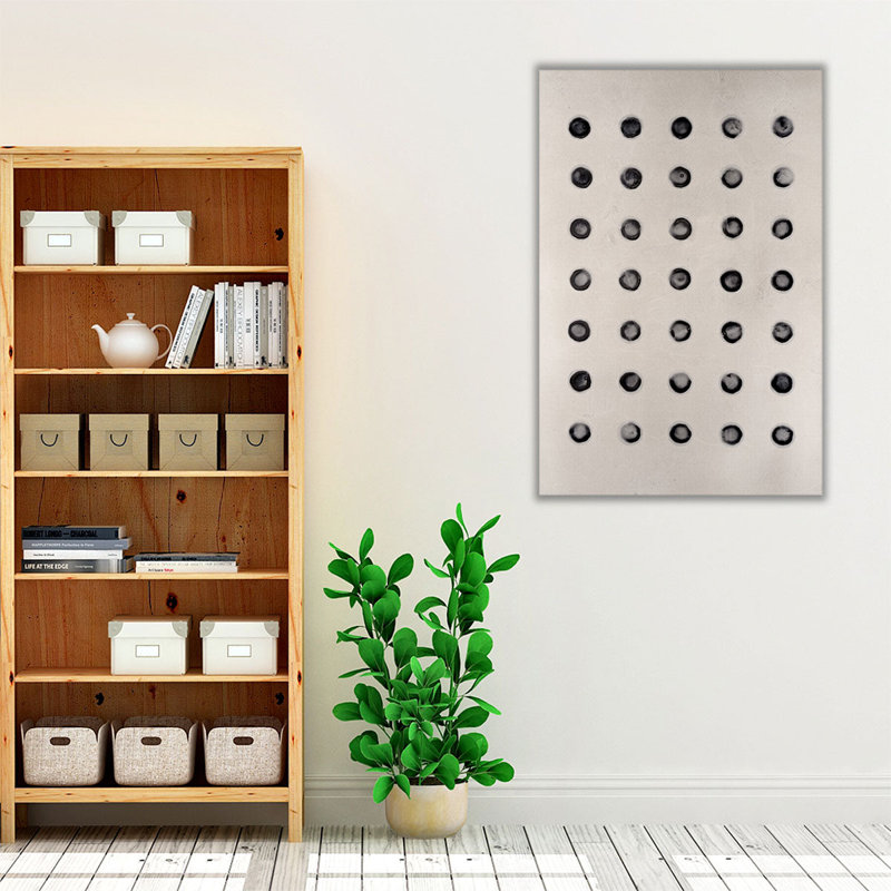 «Stipple texturé I noir et blanc», reproduction d'art sur toile, H 60 po x l 40 po