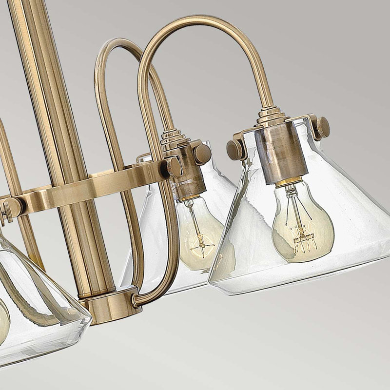 Redfern 4 - Light Shaded Chandelier, Brushed Caramel