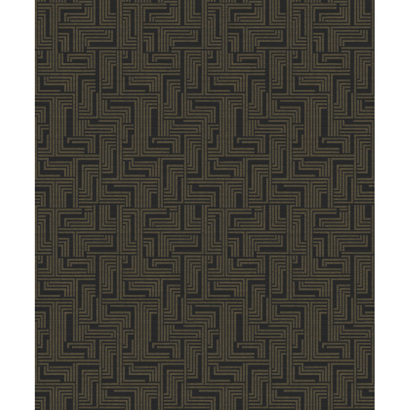 Boutique Shimmery Geometric Maze Wallpaper Roll
