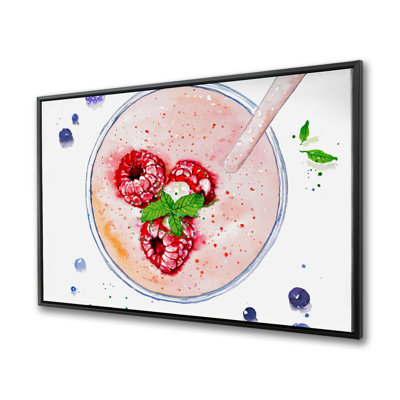 Strawberry & Raspberry Smoothie Canvas Art | Home Decor