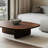 Nut-brown Solid Wood Rectangular Coffee Table-722132881