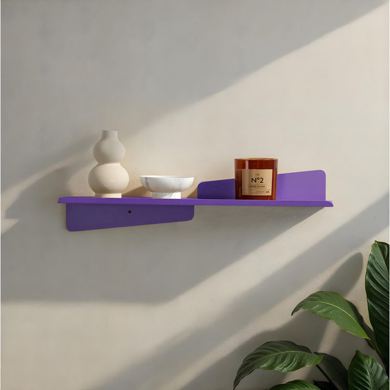 Tablette murale décorative en métal, Violet